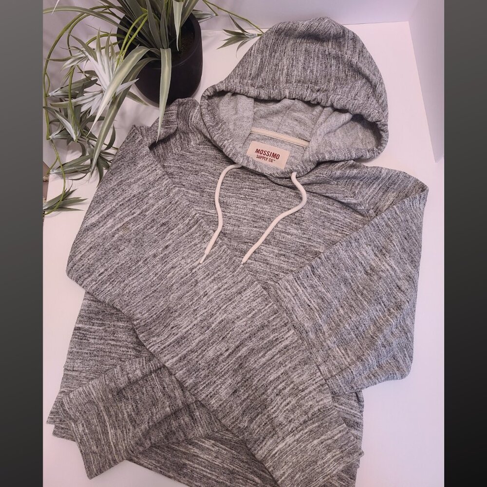 Mossimo Supply Co. Gray Lightweight Hoodie Sweatshirt | Size Large